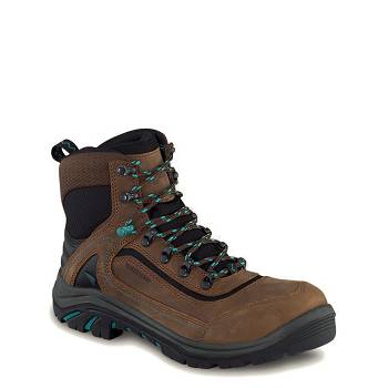 Red Wing Tradeswoman 6-inch Safety Toe - Hnede Nepremokave Topanky Damske, RW408SK